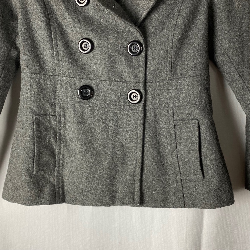 Rothschild Wool Blend Classic Dark Grey Double Breasted Coat - Picture 5 of 8
